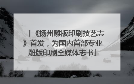《扬州雕版印刷技艺志》首发，为国内首部专业雕版印刷全媒体志书
