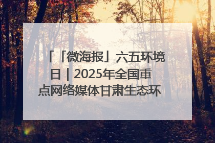 「微海报」六五环境日｜2025年全国重点网络媒体甘肃生态环保行走进兰州新区
