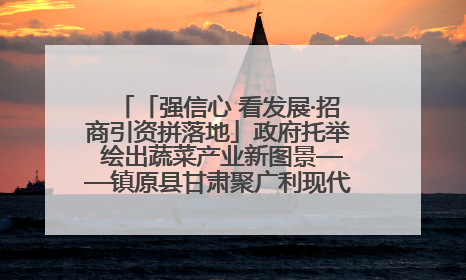 「强信心 看发展·招商引资拼落地」政府托举 绘出蔬菜产业新图景——镇原县甘肃聚广利现代设施蔬菜种植基地见闻