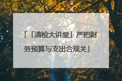 「清检大讲堂」严把财务预算与支出合规关