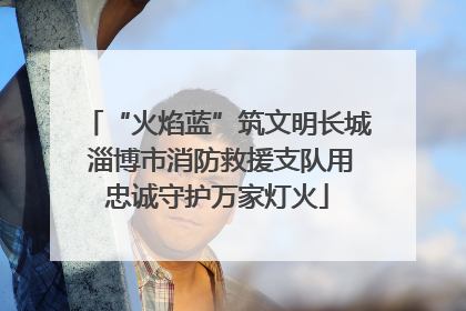 “火焰蓝”筑文明长城 淄博市消防救援支队用忠诚守护万家灯火