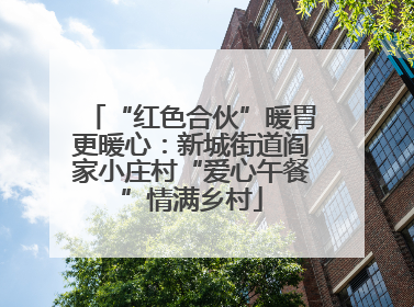 “红色合伙”暖胃更暖心：新城街道阎家小庄村“爱心午餐”情满乡村