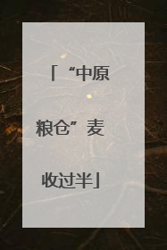 “中原粮仓”麦收过半