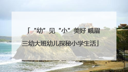 “幼”见“小”美好 峨眉三幼大班幼儿探秘小学生活