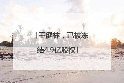 王健林，已被冻结4.9亿股权