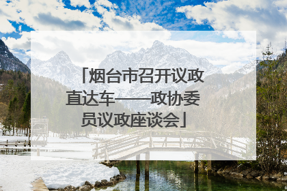 烟台市召开议政直达车——政协委员议政座谈会