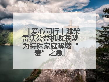 爱心同行丨潍柴雷沃公益机收联盟为特殊家庭解燃“麦”之急