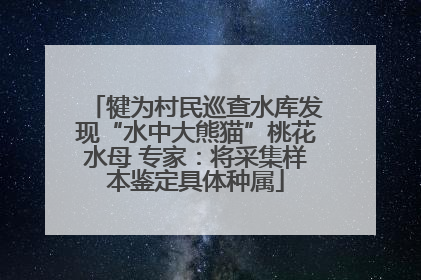 犍为村民巡查水库发现“水中大熊猫”桃花水母 专家：将采集样本鉴定具体种属