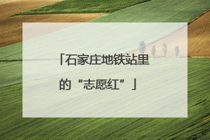 石家庄地铁站里的“志愿红”