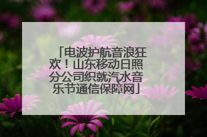 电波护航音浪狂欢！山东移动日照分公司织就汽水音乐节通信保障网