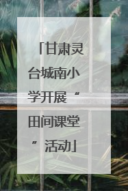 甘肃灵台城南小学开展“田间课堂”活动