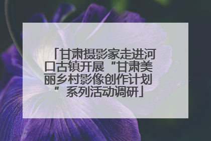 甘肃摄影家走进河口古镇开展“甘肃美丽乡村影像创作计划”系列活动调研