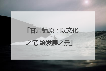 甘肃镇原：以文化之笔 绘发展之景