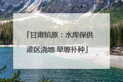 甘肃镇原：水库保供 灌区浇地 旱塬补种