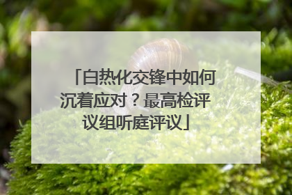 白热化交锋中如何沉着应对？最高检评议组听庭评议