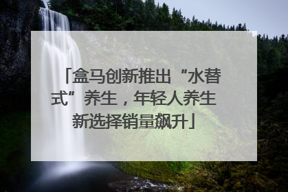盒马创新推出“水替式”养生，年轻人养生新选择销量飙升