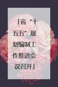 省“十五五”规划编制工作推进会议召开