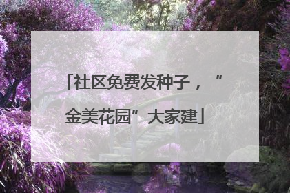 社区免费发种子，“金美花园”大家建