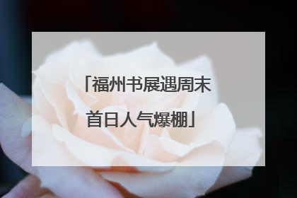福州书展遇周末 首日人气爆棚