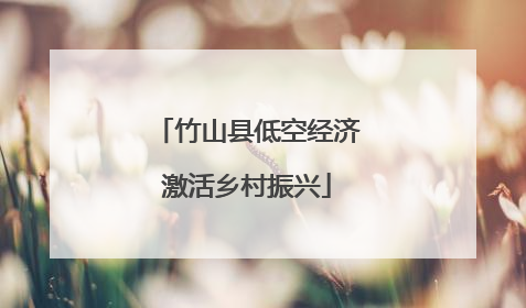 竹山县低空经济激活乡村振兴