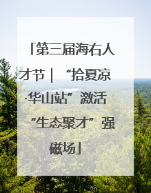 第三届海右人才节｜“拾夏凉·华山站”激活“生态聚才”强磁场