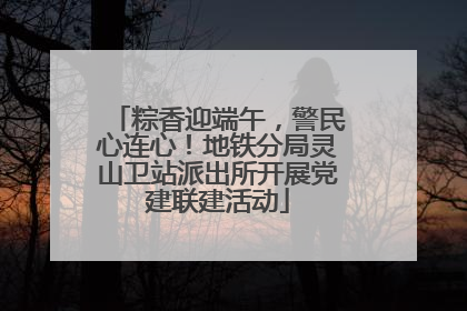 粽香迎端午，警民心连心！地铁分局灵山卫站派出所开展党建联建活动