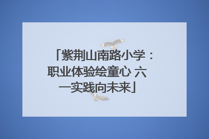 紫荆山南路小学：职业体验绘童心 六一实践向未来