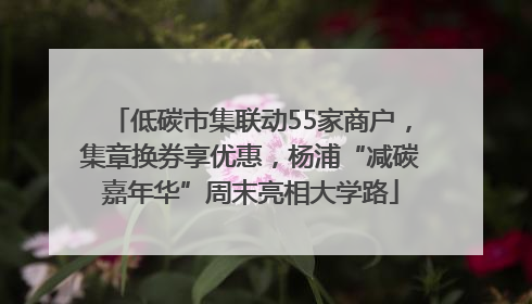 低碳市集联动55家商户，集章换券享优惠，杨浦“减碳嘉年华”周末亮相大学路