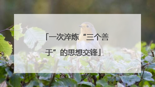一次淬炼“三个善于”的思想交锋