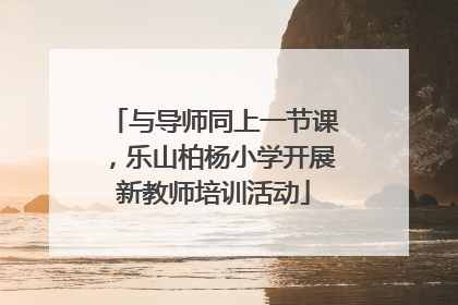 与导师同上一节课，乐山柏杨小学开展新教师培训活动