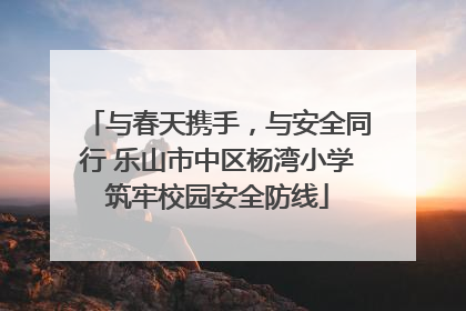 与春天携手，与安全同行 乐山市中区杨湾小学筑牢校园安全防线