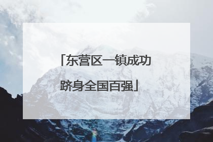 东营区一镇成功跻身全国百强