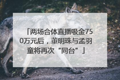 两场合体直播吸金750万元后，董明珠与孟羽童将再次“同台”