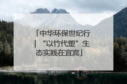 中华环保世纪行｜“以竹代塑”生态实践在宜宾