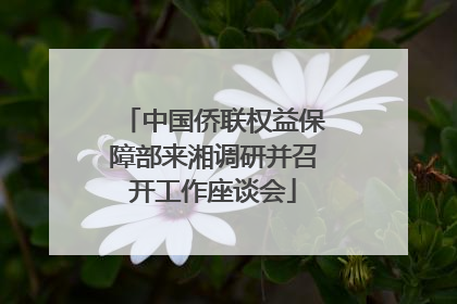 中国侨联权益保障部来湘调研并召开工作座谈会