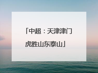 中超：天津津门虎胜山东泰山