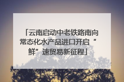 云南启动中老铁路南向常态化水产品进口开启“鲜”速贸易新征程