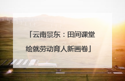云南景东：田间课堂绘就劳动育人新画卷