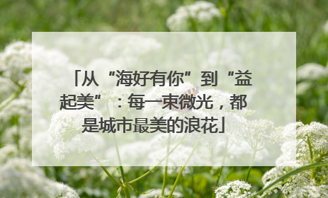 从“海好有你”到“益起美”：每一束微光，都是城市最美的浪花