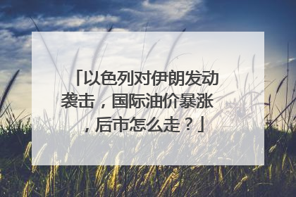 以色列对伊朗发动袭击，国际油价暴涨，后市怎么走？