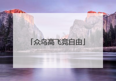 众鸟高飞竞自由