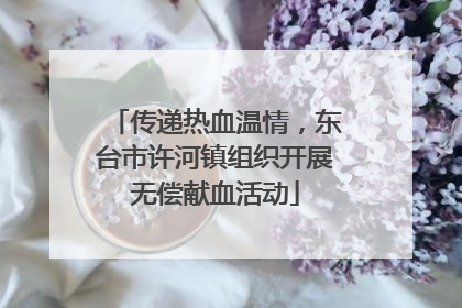 传递热血温情，东台市许河镇组织开展无偿献血活动