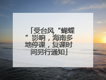 受台风“蝴蝶”影响，海南多地停课，复课时间另行通知