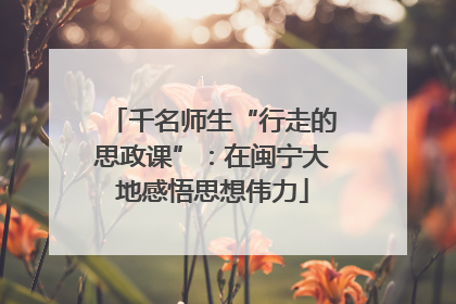 千名师生“行走的思政课”：在闽宁大地感悟思想伟力