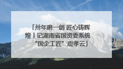 卅年磨一剑 匠心铸辉煌丨记湖南省国资委系统“国企工匠”虞孝云