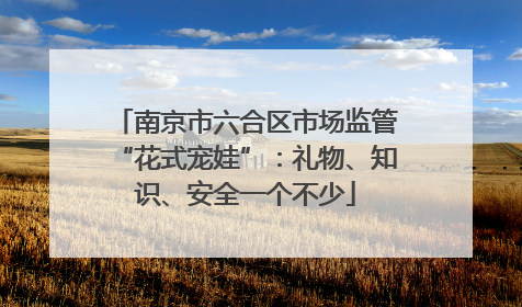 南京市六合区市场监管“花式宠娃”：礼物、知识、安全一个不少