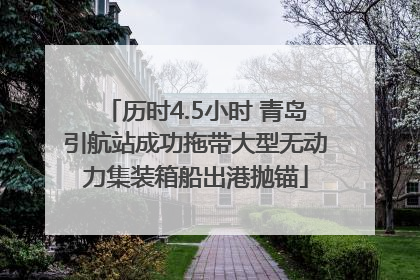 历时4.5小时 青岛引航站成功拖带大型无动力集装箱船出港抛锚