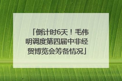 倒计时6天！毛伟明调度第四届中非经贸博览会筹备情况