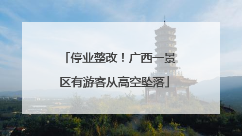 停业整改！广西一景区有游客从高空坠落