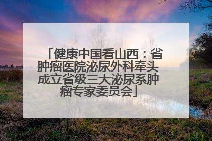 健康中国看山西：省肿瘤医院泌尿外科牵头成立省级三大泌尿系肿瘤专家委员会